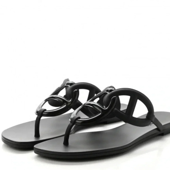 Hermes
Rubber Womens Egerie
Sandals 38 Black - Picture 1 of 9